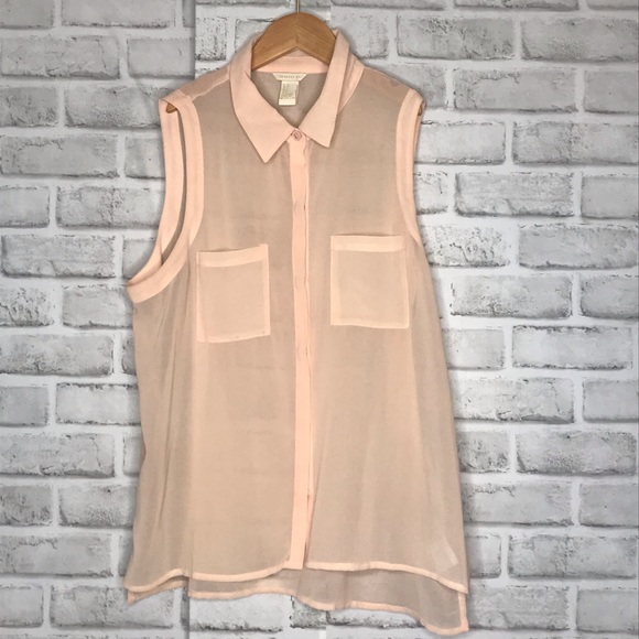 Forever 21 Tops - Pink Sheer Forever 21 Blouse